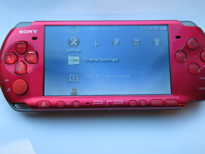 PSP 3000 Radiant Red 64GB with Custom Firmware, ARK-4, Region-free, HQ battery Power/Data USB cable image #5