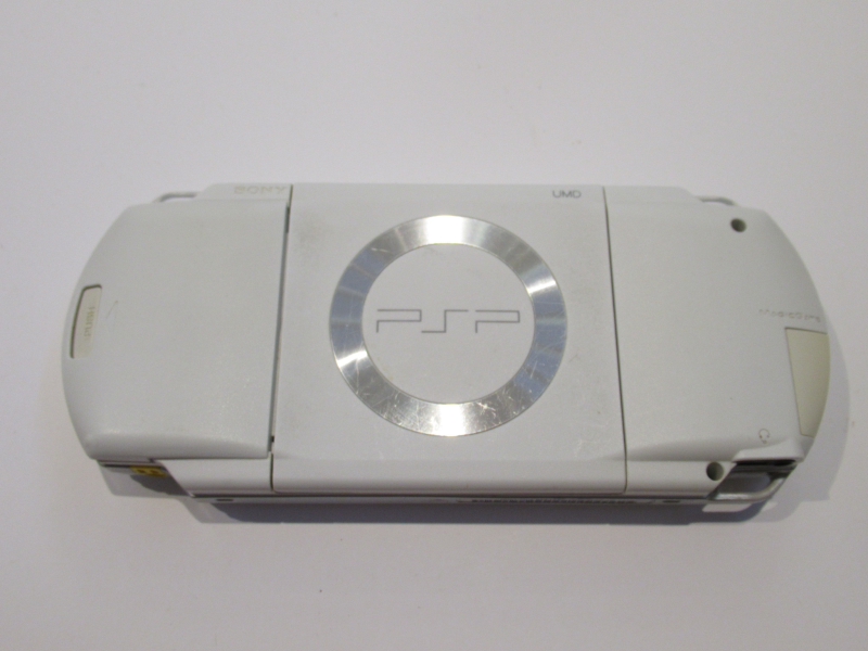 PSP 1000 Cermaic White with Custom Firmware ARK-4, 64GB, USB Charge and Data Cable, Region Free image #1